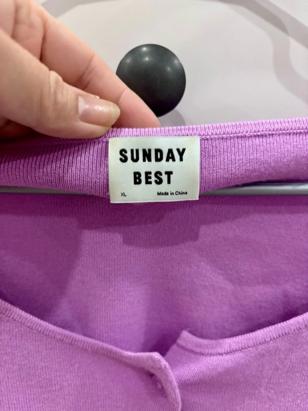 Sunday Best Lavender Cropped Button-Front Cardigan - Picture 2 of 9